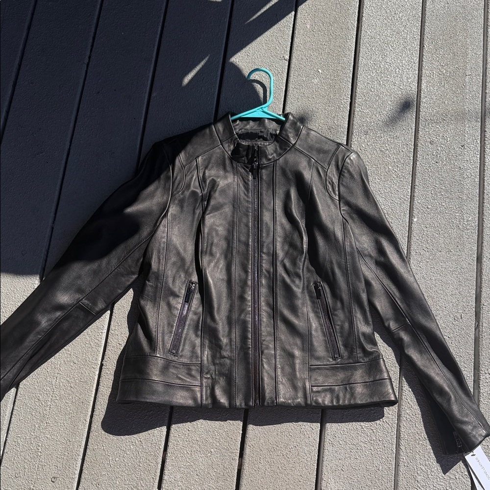 Wilsons Leather Women's Dark Leather Jacket